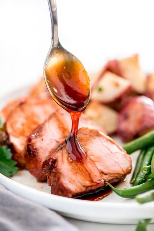 Maple Glazed Roasted Pork Tenderloin Garnish Glaze