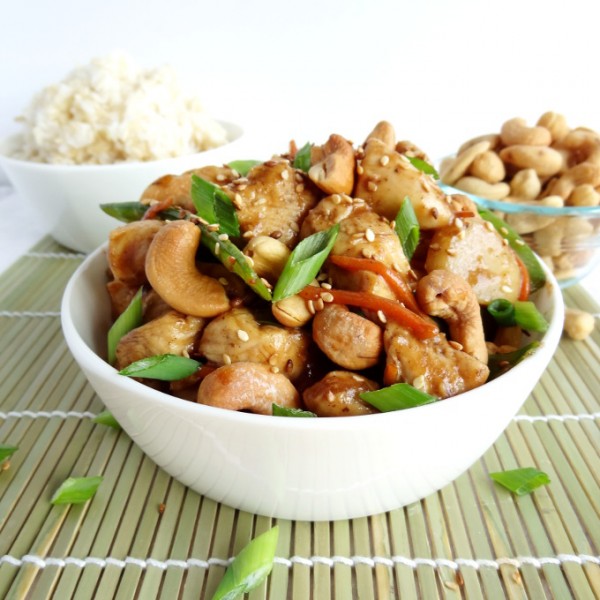 Cashew Chicken - Garnish & Glaze