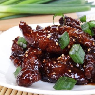 Mongolian Beef - Garnish & Glaze