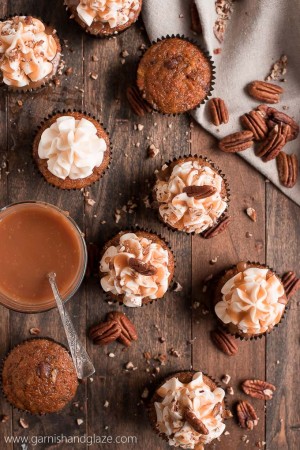 Caramel Pecan Carrot Cupcakes