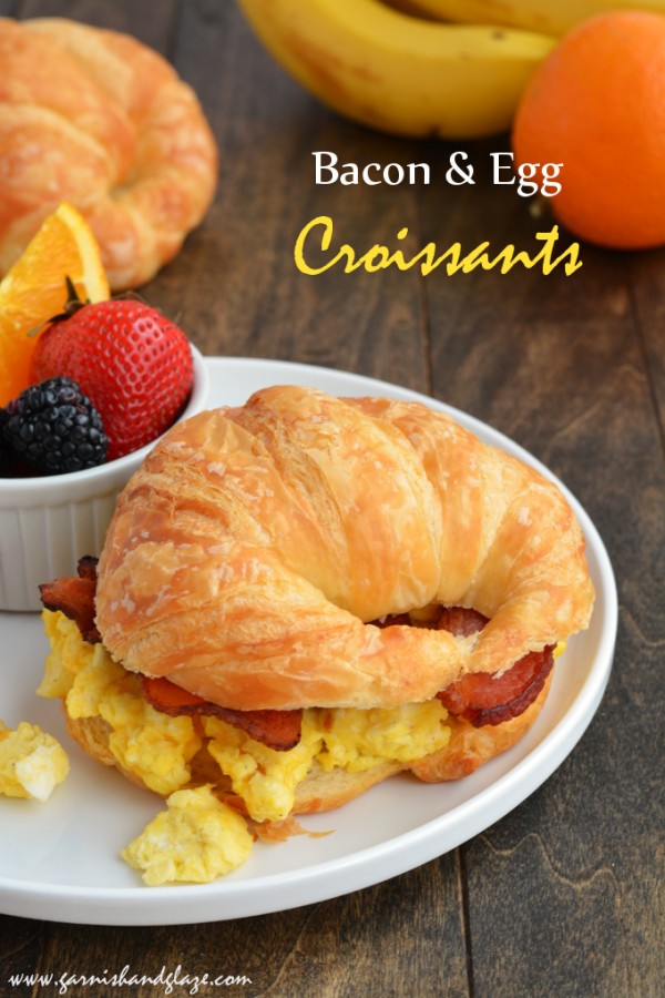 Bacon & Egg Breakfast Croissants