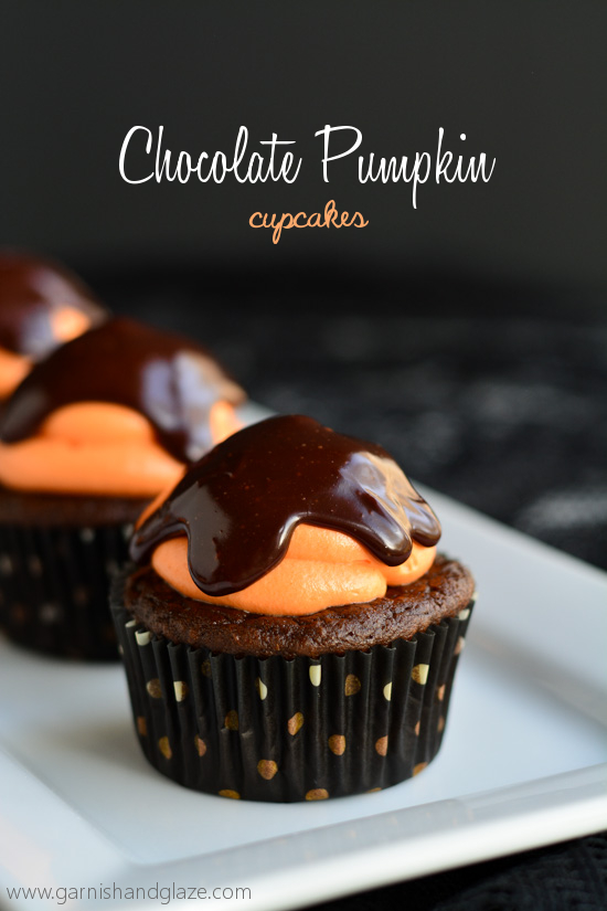Chocolate Pumpkin Cupcakes