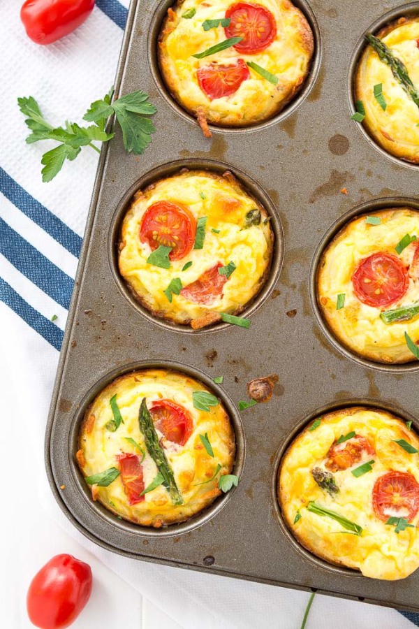 Mini Hash Brown Quiches - Garnish & Glaze