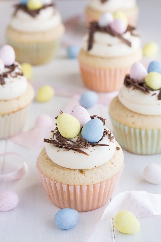 White Chocolate Easter Egg Cupcakes