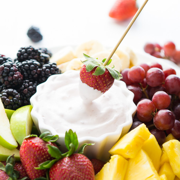 2 Ingredient Low Fat Fruit Dip