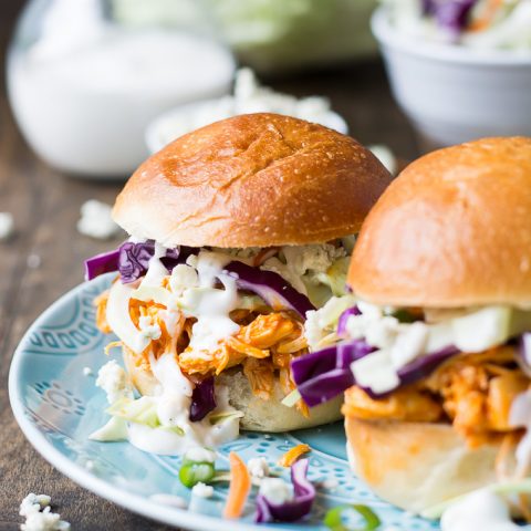 Buffalo Chicken Sliders - Garnish & Glaze