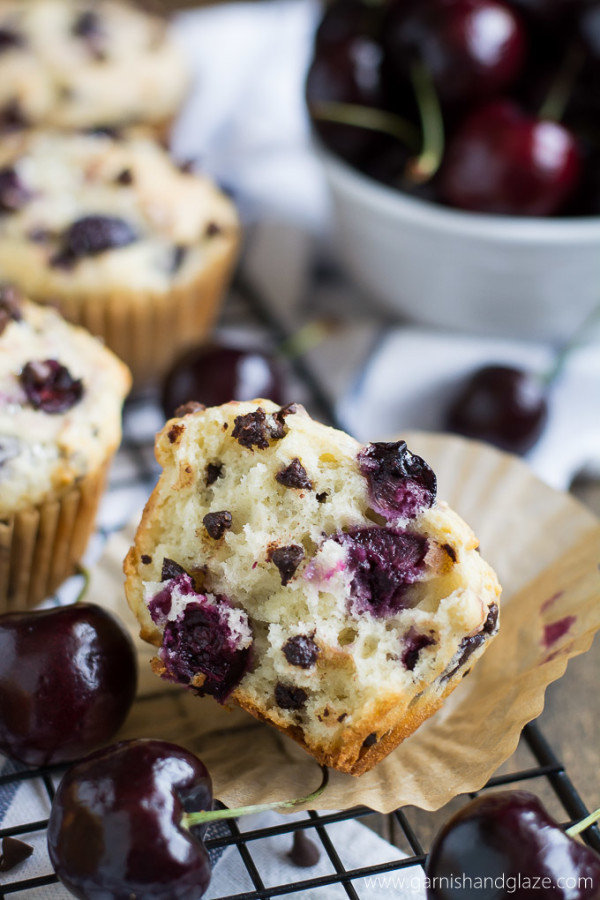 Cherry Chocolate Chip Muffins   Cherry Chocolate Chip Muffins 4 600x900 