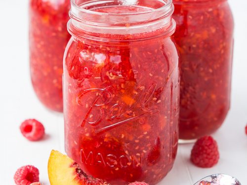 EASY Raspberry Peach Jam