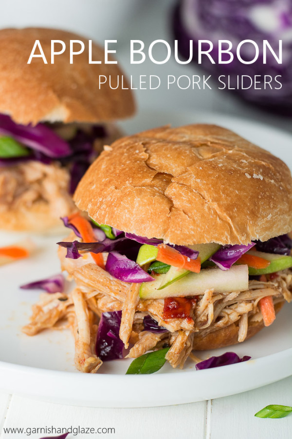 Apple Bourbon Pulled Pork Sliders