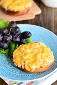 Make Bagel Tuna Melts for a warm, toasty, and cheesy lunch!