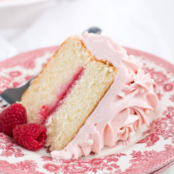 Raspberry Rose Cake - Garnish & Glaze