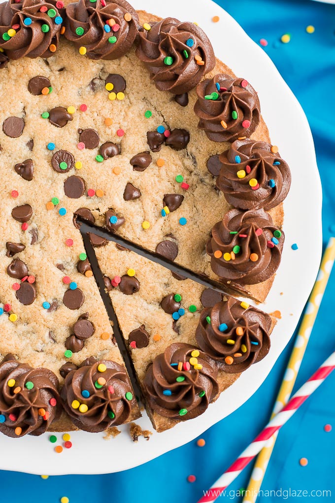 Brown Butter Chocolate Chip Cookie Cake - Pretty. Simple. Sweet.