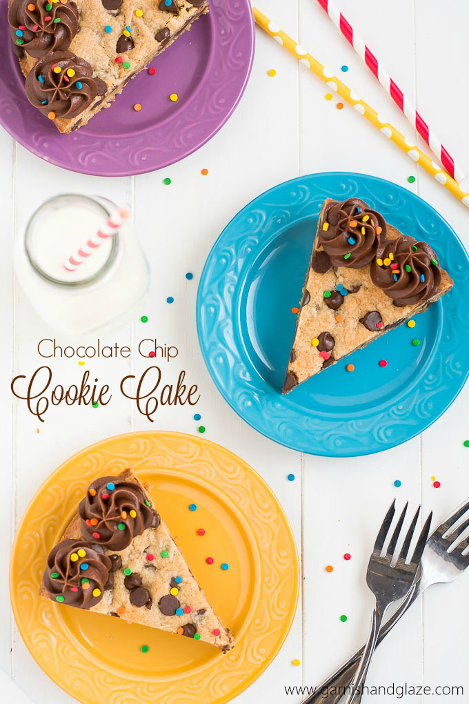 Chocolate Peanut Butter Cookie Cake - Peas and Crayons