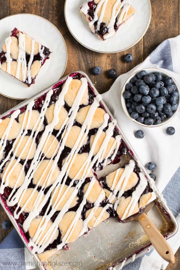 Easy Blueberry Pie Bars - Garnish & Glaze