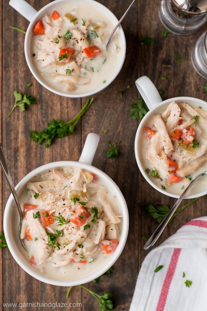 slow-cooker-creamy-chicken-noodle-soup-10 - Garnish & Glaze