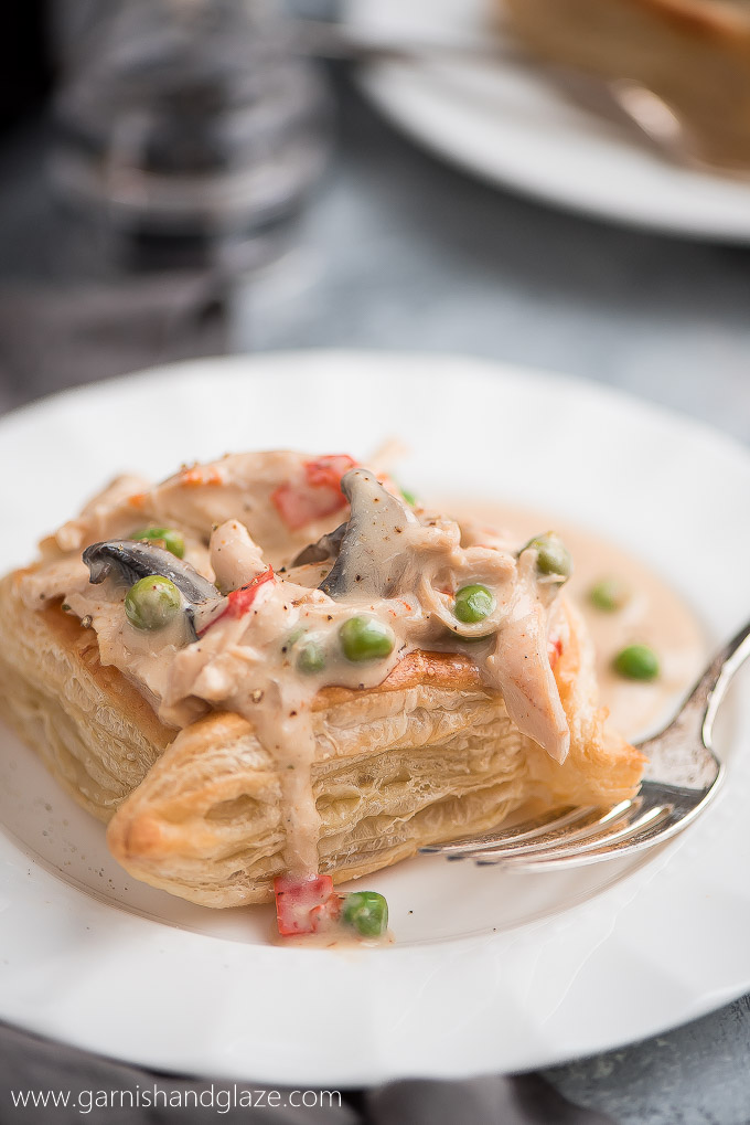 Slow Cooker Chicken A La King Puff Pastry