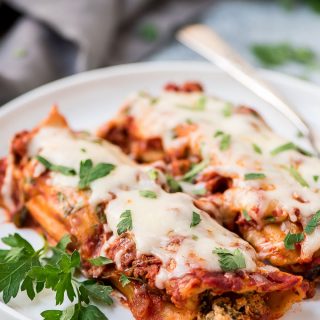 Easy Beef, Spinach, and Cheese Manicotti - Garnish & Glaze