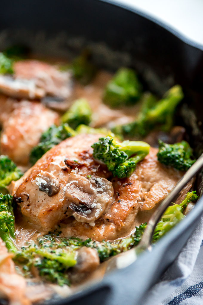 One-Skillet Chicken-and-Broccoli-4 - Garnish & Glaze