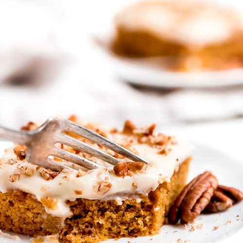 Easy Pumpkin Sheet Cake - Garnish & Glaze