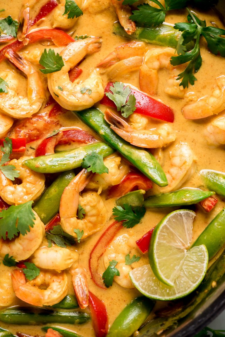 Thai Coconut Curry Shrimp Garnish Glaze