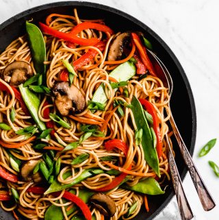 15-Minute Vegetable Lo Mein - Garnish & Glaze