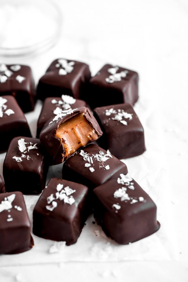 Salted Chocolate Covered Caramels Garnish And Glaze 1060