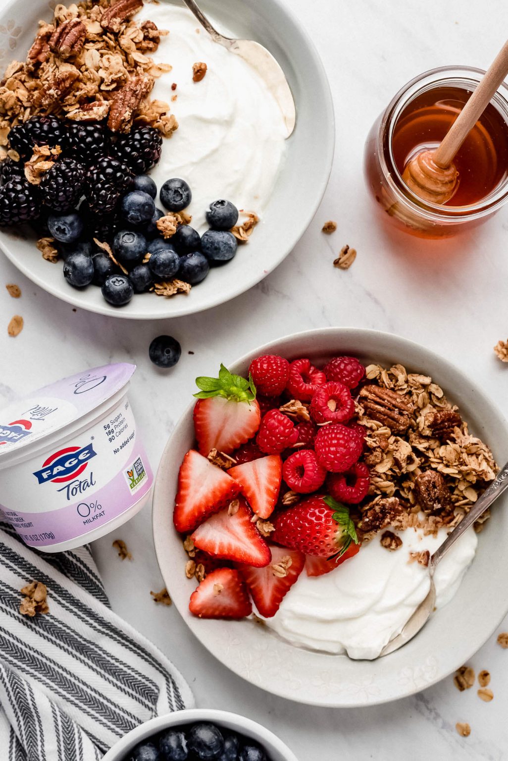 4 Greek Yogurt Bowls that keep you feeling full - Garnish & Glaze