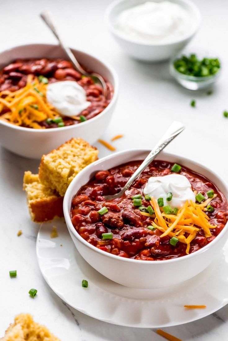 The BEST Instant Pot Chili - Garnish & Glaze