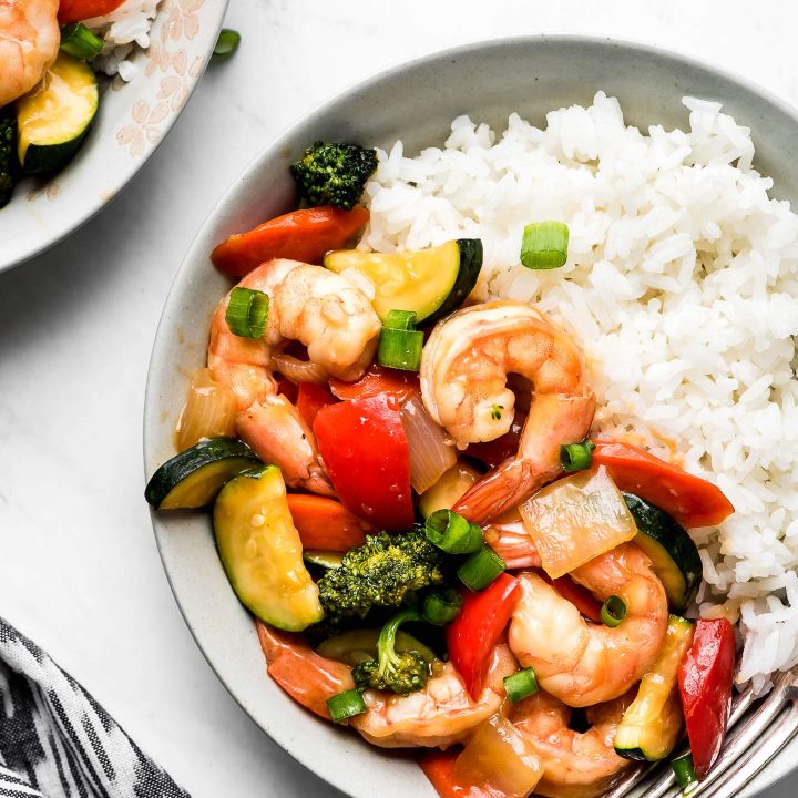 Shrimp Stir Fry - Garnish & Glaze