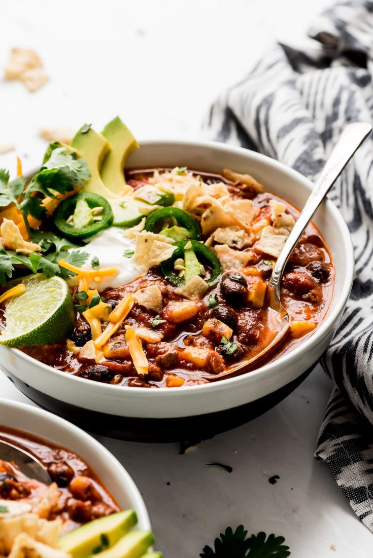 10 Ingredient Slow Cooker Taco Soup Garnish And Glaze 3251