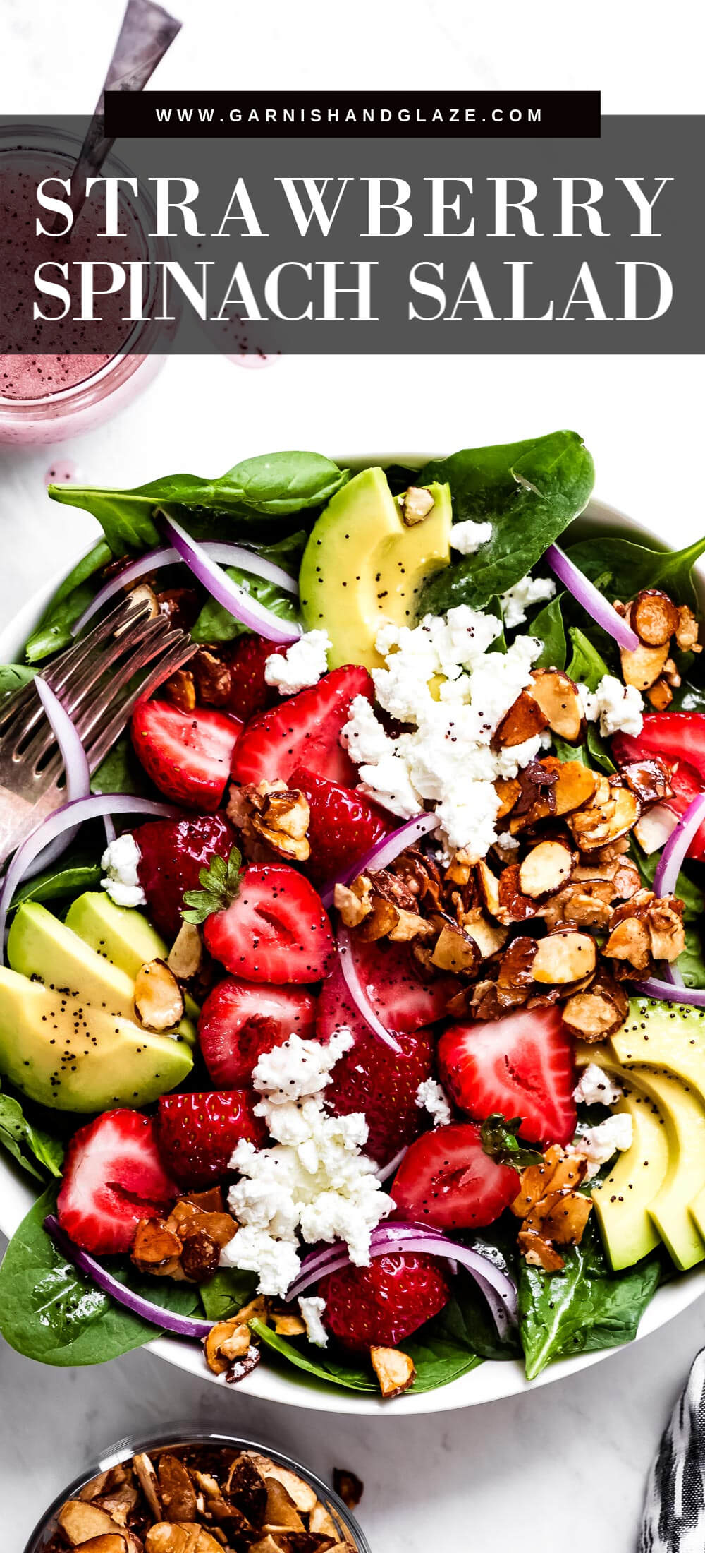 Strawberry Spinach Salad - Garnish & Glaze