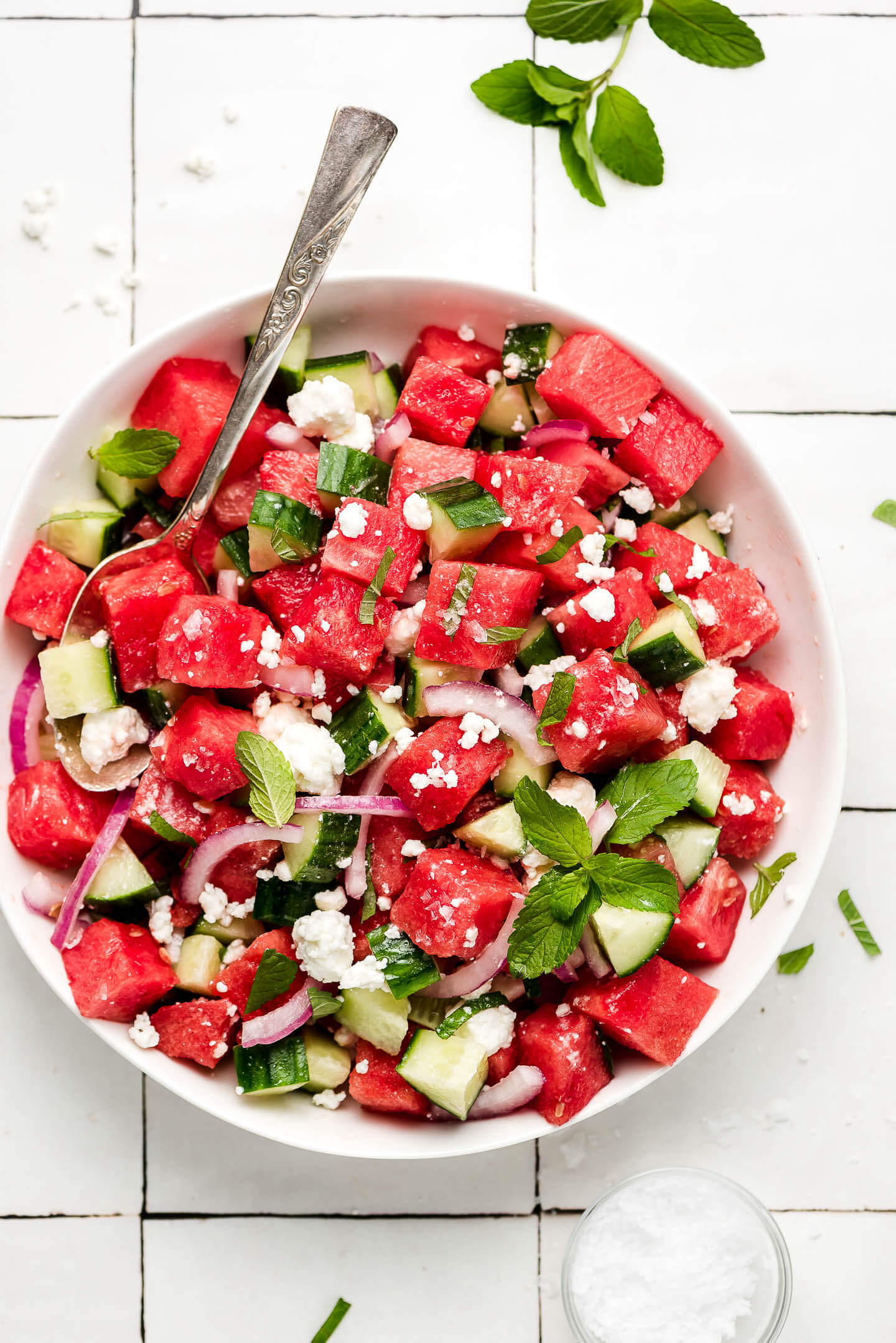 Watermelon Feta Salad - Garnish & Glaze