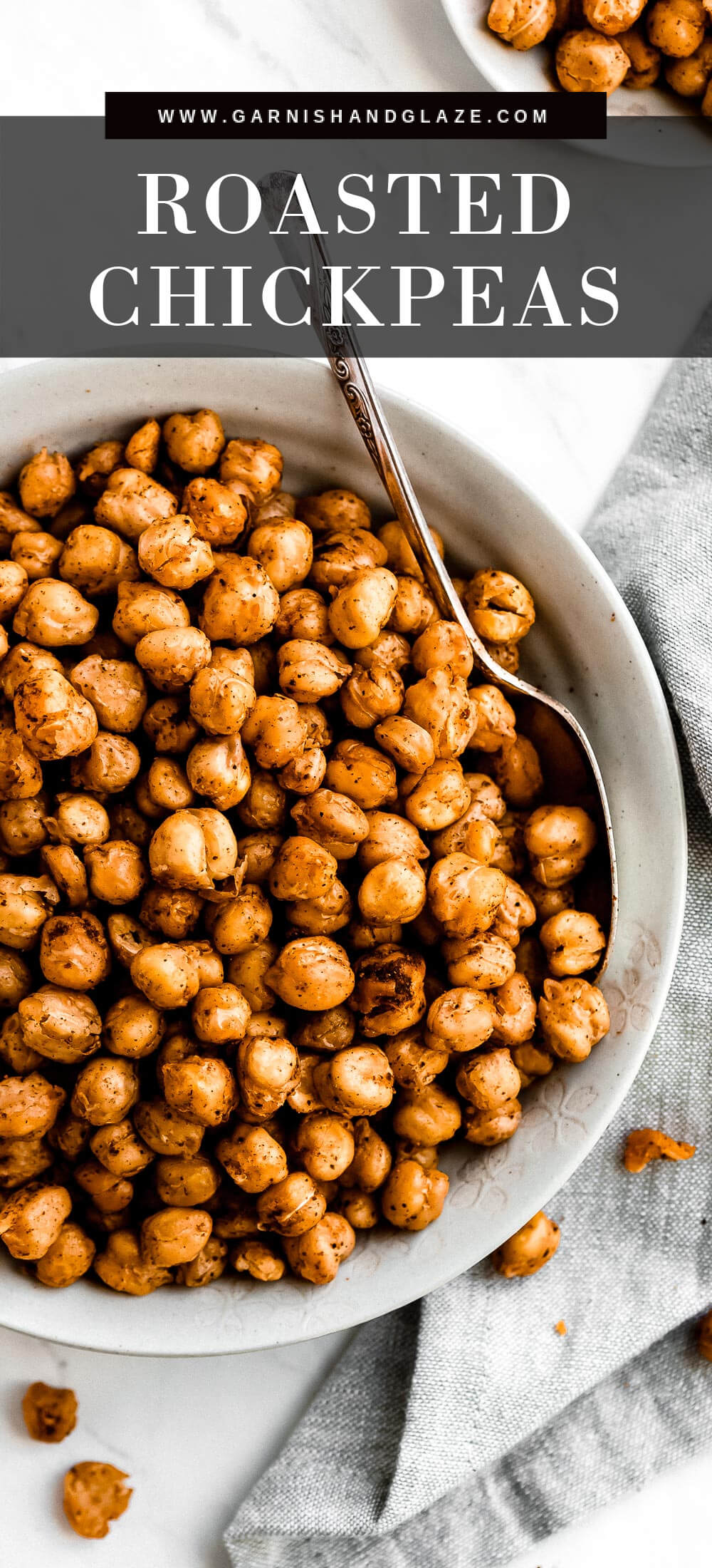 Crispy Roasted Chickpeas - Garnish & Glaze