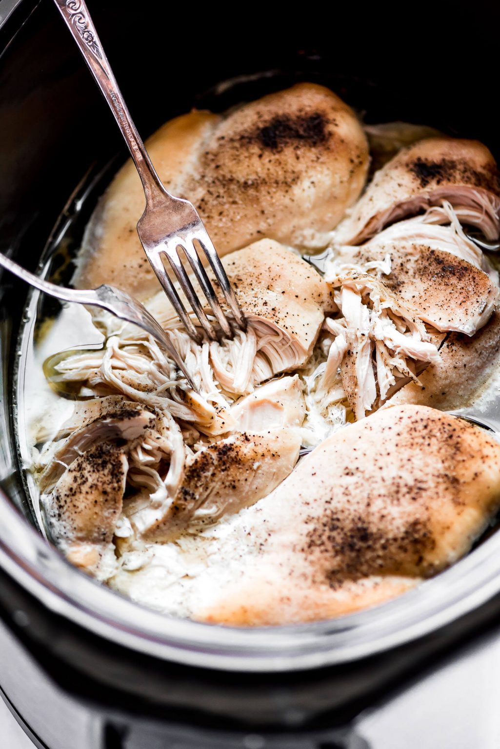 Slow Cooker Shredded Chicken - Garnish & Glaze