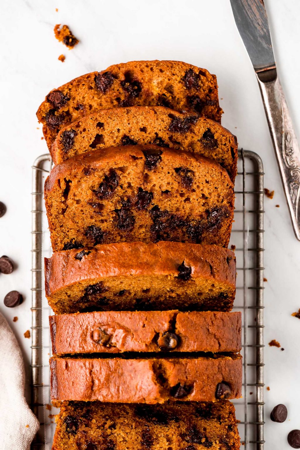 The BEST Pumpkin Chocolate Chip Bread - Garnish & Glaze