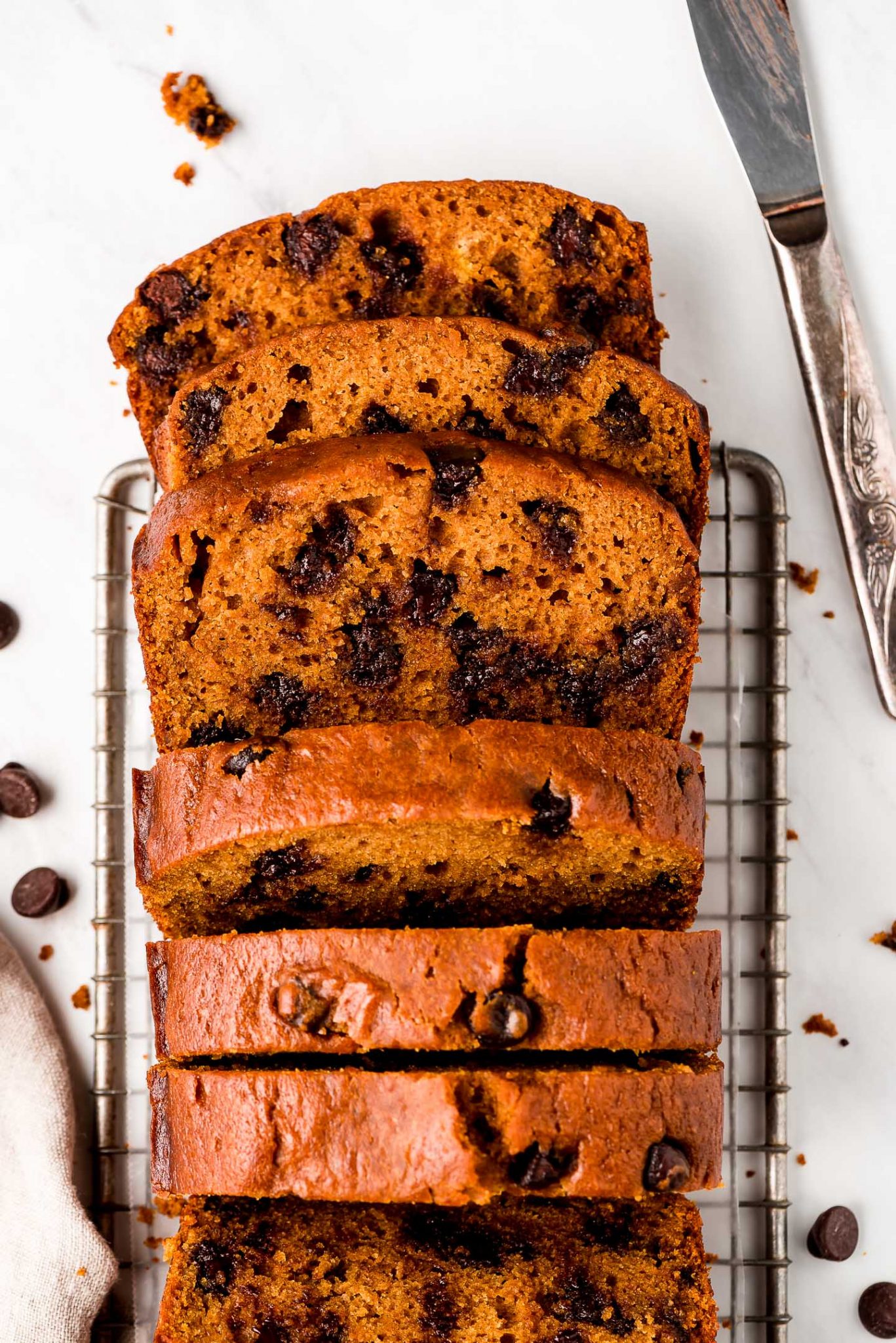 The BEST Pumpkin Chocolate Chip Bread - Garnish & Glaze