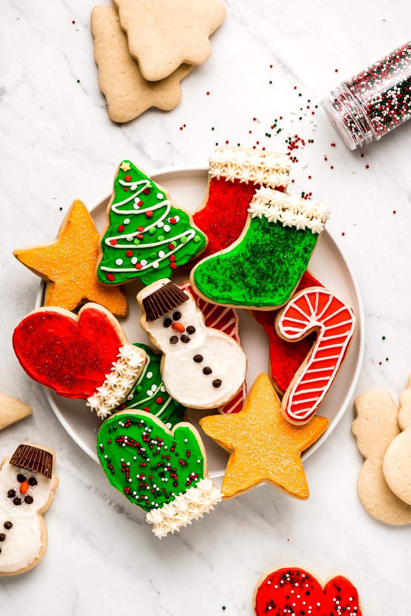 Christmas Sugar Cookies - Garnish & Glaze