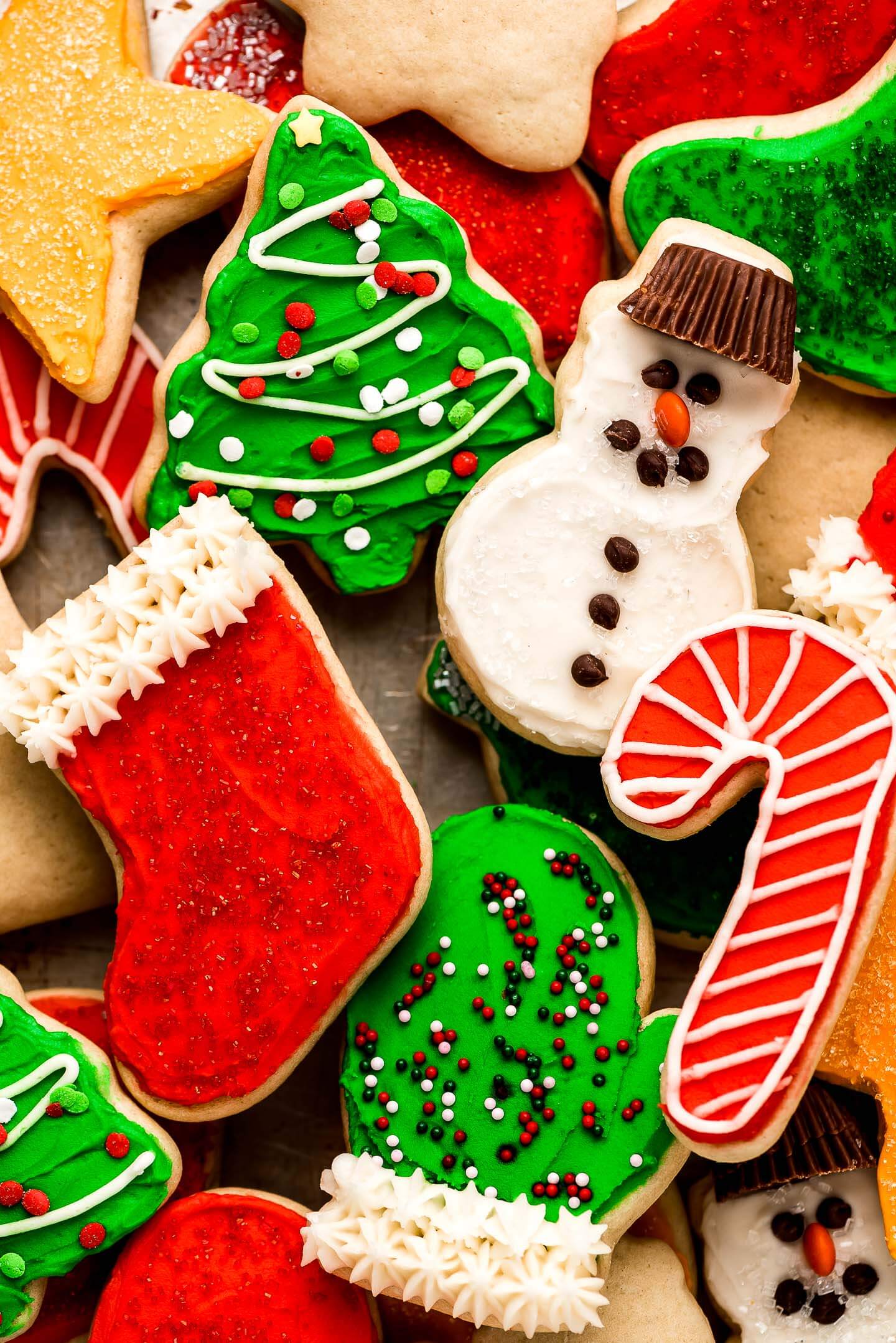 Christmas Sugar Cookies Garnish Glaze