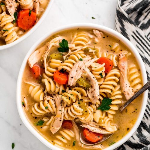 Rotisserie Chicken Noodle Soup - Garnish & Glaze