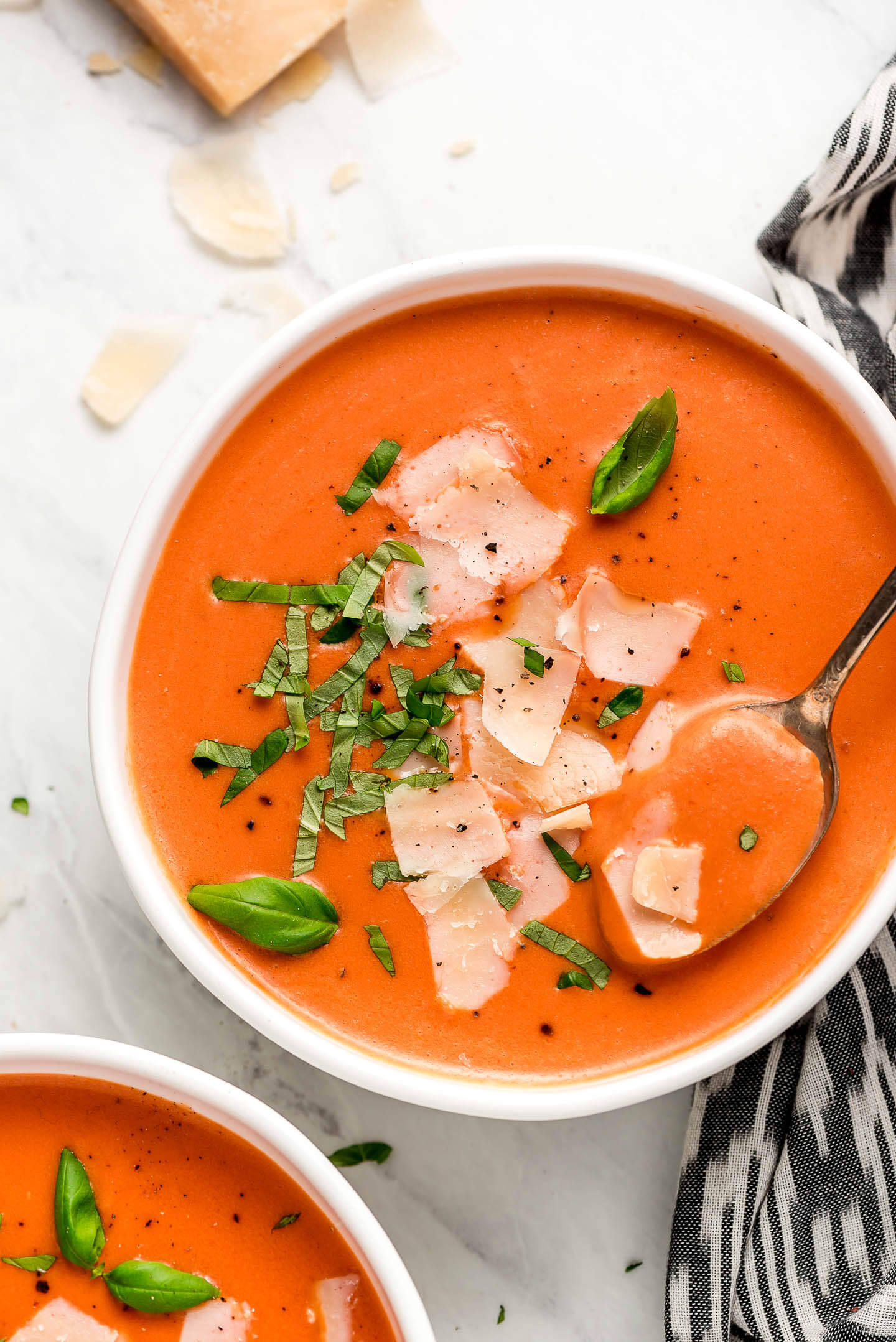 Creamy Tomato Soup - Garnish & Glaze