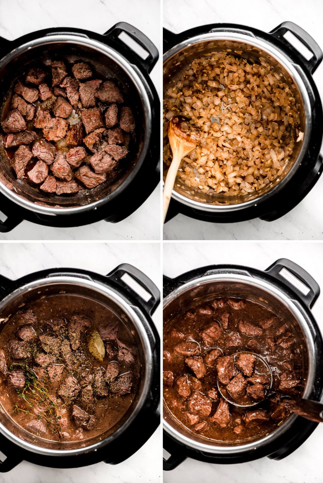 Instant Pot Beef Tips & Gravy - Garnish & Glaze