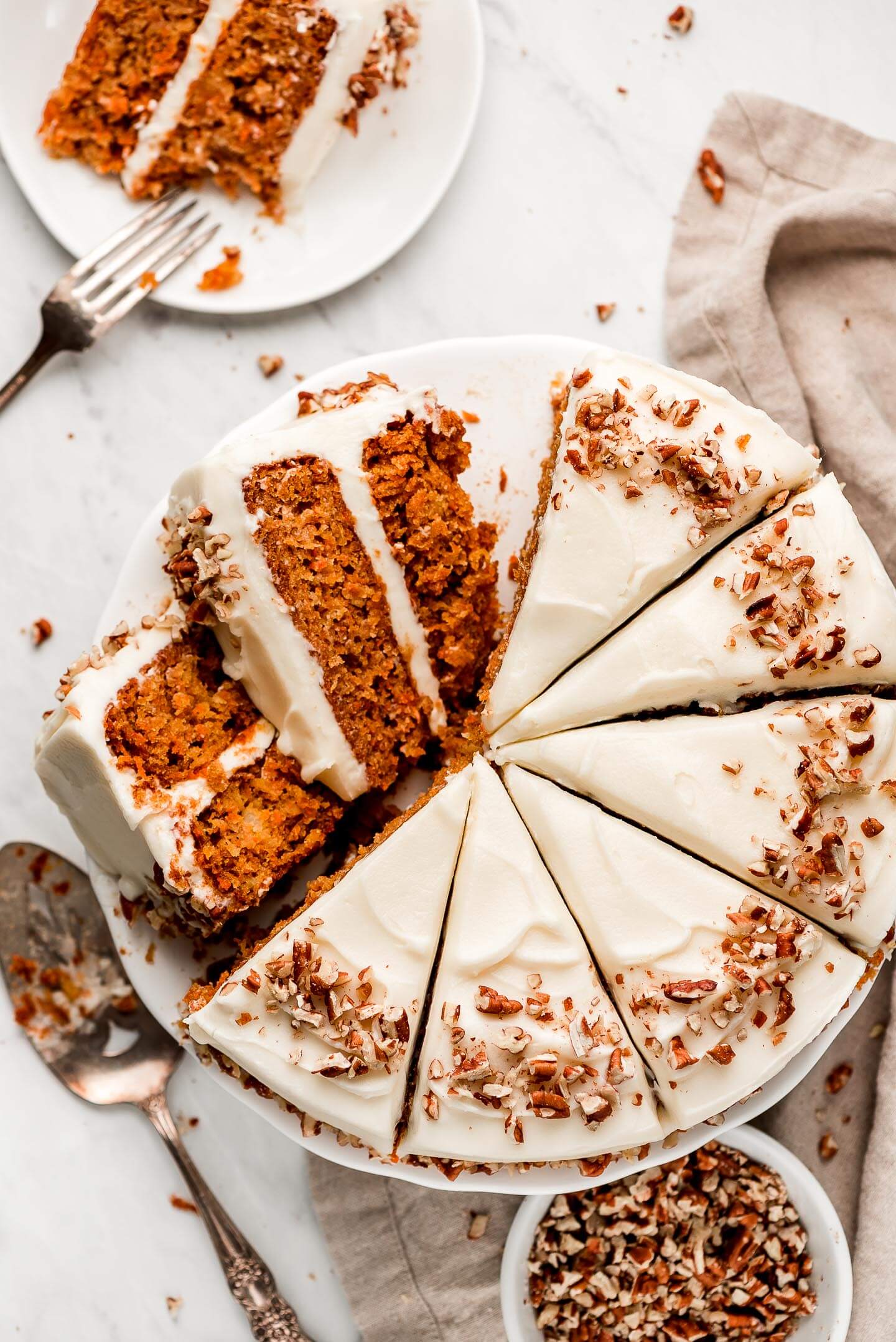 Incredibly Moist Easy Carrot Cake Garnish Glaze