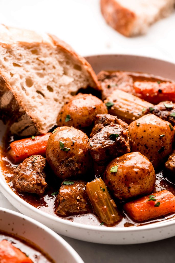 Instant Pot Beef Stew Garnish Glaze