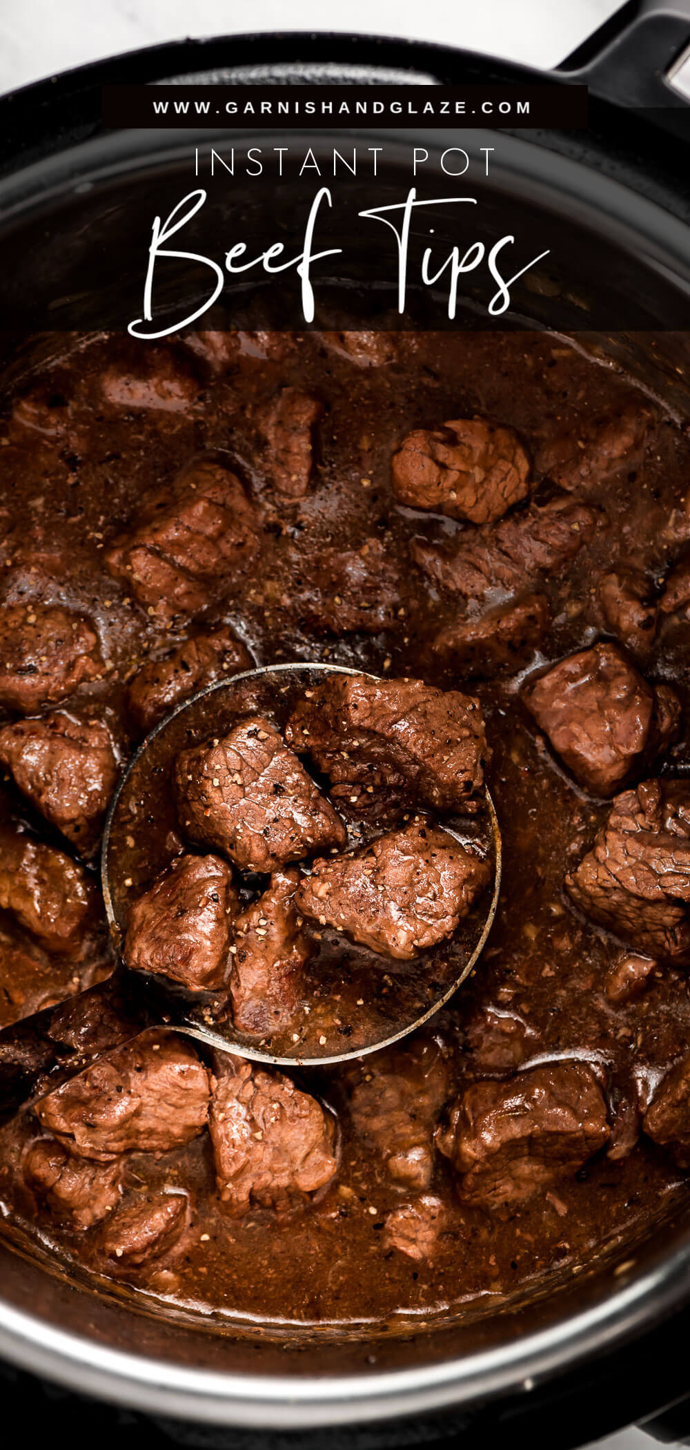 Instant Pot Beef Tips Gravy Garnish Glaze