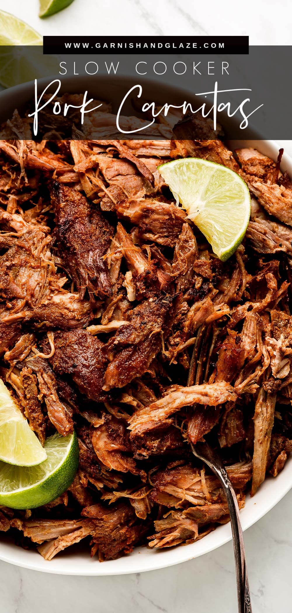 Slow Cooker Carnitas - Garnish & Glaze