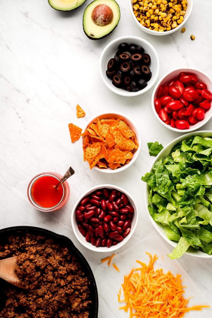 Easy Dorito Taco Salad - Garnish & Glaze