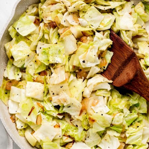 Buttery Sautéed Cabbage with Garlic and Onions - My Burnt Orange