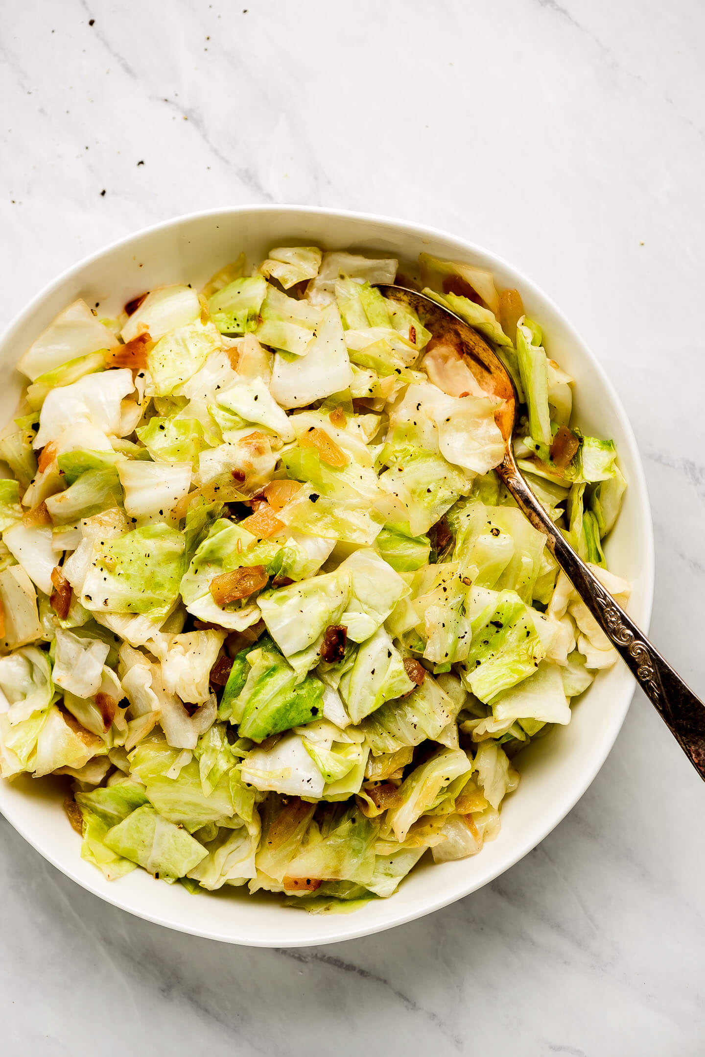 Buttery Sautéed Cabbage with Garlic and Onions - My Burnt Orange