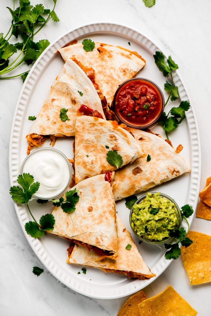 Easy Chicken Quesadillas - Garnish & Glaze