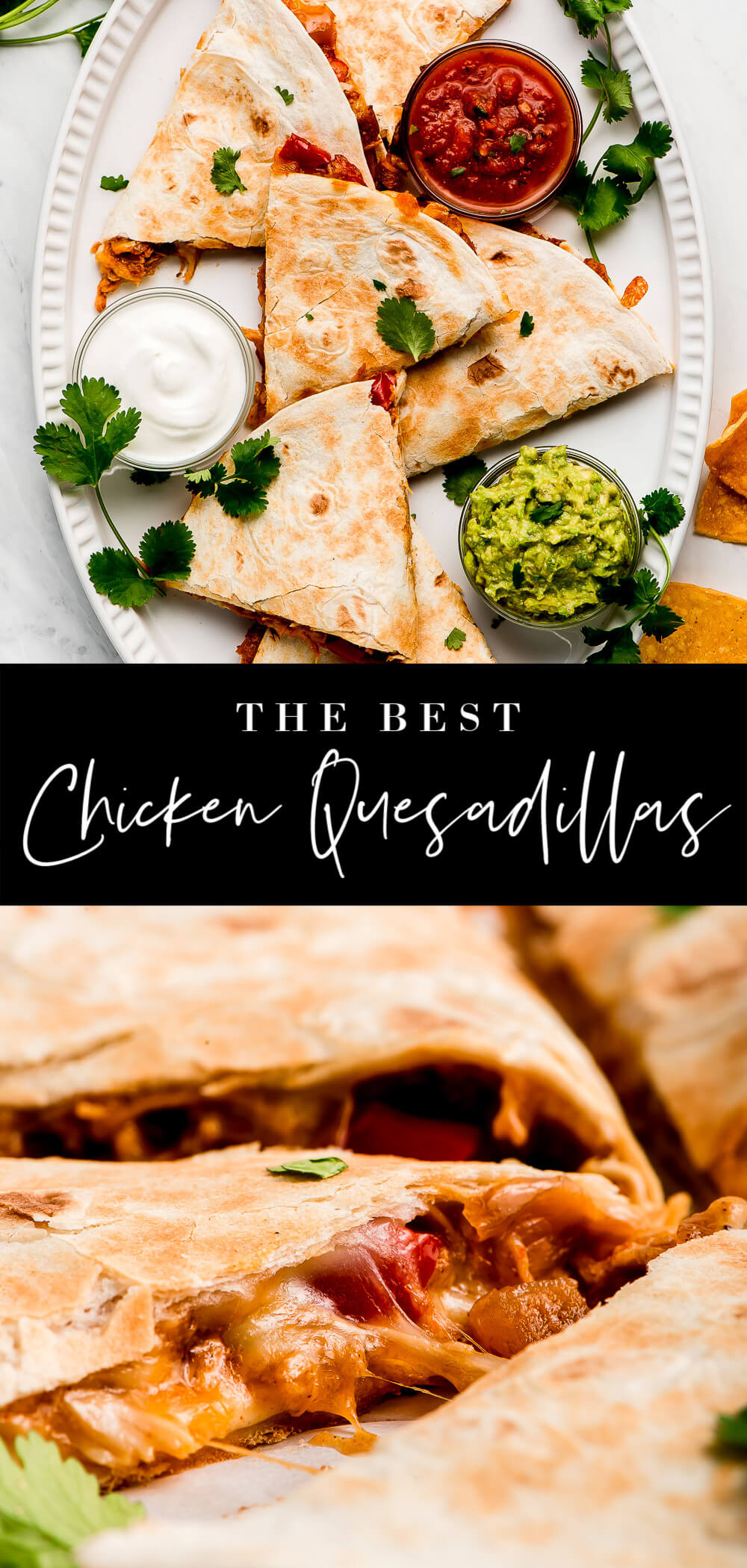 Easy Chicken Quesadillas - Garnish & Glaze